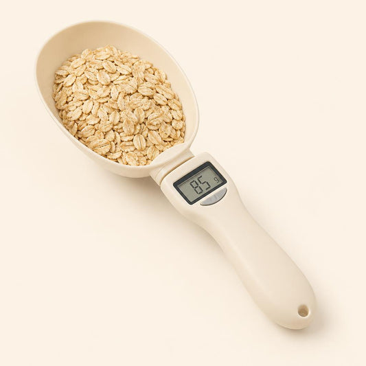 Cuchara báscula digital Silvano con copos de avena